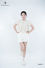 Áo babydoll tay phồng viền bèo