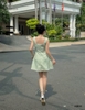 Đầm bố A 2 dây viền ren trắng ADD2 đơn giản, tinh tế