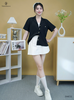Sơ mi gân cổ vest