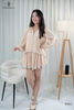 Set áo tơ dây hoa, quần váy xòe