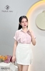Áo kate lụa phối cổ trắng HAD010