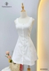 Đầm A kaki nút bọc KDD024