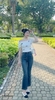Quần jean loe lửng trơn CQD003