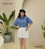 Sơ mi denim croptop tay ngắn HAD017