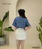 Sơ mi denim croptop tay ngắn HAD017