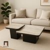 cặp bàn sofa mặt đá vuông hiện đại