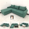 ghế sofa góc L màu xanh ngọc
