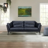 sofa băng da xanh đậm