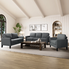 bộ 2 ghế sofa gia đình xám lông chuột