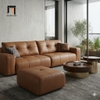 bộ ghế sofa da nâu