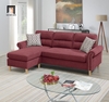 set ghế sofa góc L đỏ đô