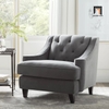 ghế sofa đơn vải nhung xám