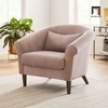 ghế sofa đơn vải nỉ màu hồng phấn