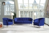 bộ ghế sofa vải nhung xanh đậm
