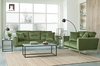 bộ ghế sofa gia đình vải nhung xanh lá