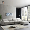 set ghế sofa góc L xám trắng