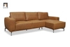 ghế sofa góc da công nghiệp nâu