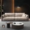 S1 Sofa văng phòng khách 2m2 BT71 Flannet vải nhung xám tro