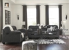 set ghế sofa sang trọng da giả đen