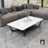 bàn sofa mặt đá 2 tầng