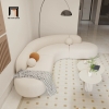 bộ ghế sofa góc L vải lông cừu