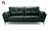 ghế sofa băng da công nghiệp xanh lá