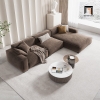 sofa góc nâu đậm