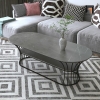 bàn sofa mặt đá xám 2 tầng