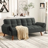 sofa giường dài 2m xám đen vải nỉ