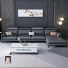 sofa góc L 3m x 1m6 da Pu xám đậm