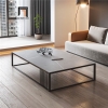 bàn sofa mặt đá xám chữ nhật