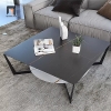 P2 Bàn sofa mặt đá vuông 2 tầng BSF41 Skawy 60 x 40 cho căn hộ