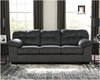 ghế sofa băng da giả màu đen