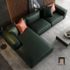 X2 Ghế sofa đơn phòng khách cao cấp DT64 Perry da Pu xanh lá