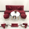 bộ ghế sofa giường màu đỏ đô