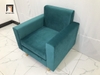 sofa đơn xanh lá vải nhung