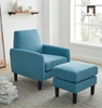 ghế sofa đơn vải nỉ xanh dương