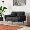 ghế sofa băng nỉ xám đen