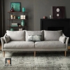 ghế sofa văng nỉ xám trắng