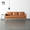 sofa băng da công nghiệp màu nâu