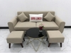 set ghế sofa băng 1m9 trắng kem cho chung cư
