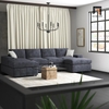 bộ ghế sofa chữ U xám than