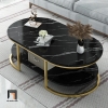 R2 Bàn sofa gia đình mặt đá trắng BSF16 Keen 1m x 50 2 tầng