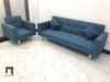 B3 Set ghế sofa phòng khách giá rẻ KL4 GBL2 xanh dương vải bố