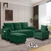 bộ ghế sofa xanh lá