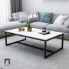 bàn sofa mặt đá khung chân sắt