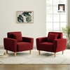 sofa đơn màu đỏ đô