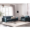 set ghế sofa văn phòng làm việc da giả xanh lá