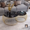 cặp 2 bàn sofa mặt đá đen