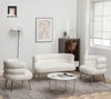 set ghế sofa vải lông cừu cho shop tiệm